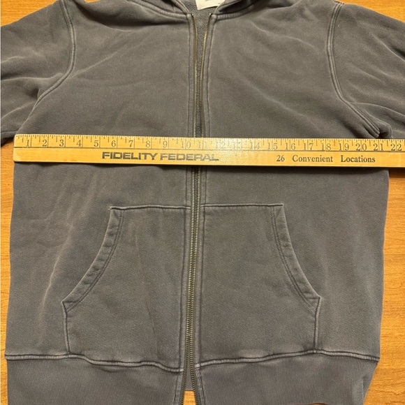 Joah Brown Empire Full Zip Hoodie Sweatshirt Jacket Cotton Grey One Size OS - Picture 8 of 16